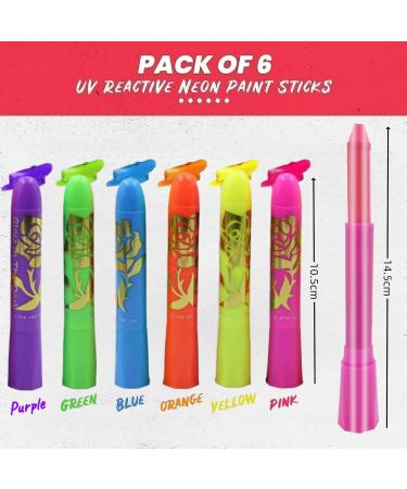 6 PCS Face Paint Sticks Face Paints for Adults Glow In the Dark Face Paint Body Paint UV Face Paint Colourful Face and Body Crayons Neon Face Paint Crayons for Adults Face Painting - Buy Online on GoSupps.com