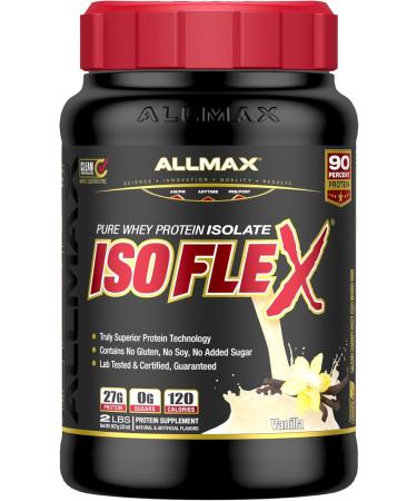 ALLMAX CASEIN-FX Vanilla 2lb & Isoflex 100% Ultra-Pure Whey Protein Isolate Vanilla 2 lb - Buy Online on GoSupps.com