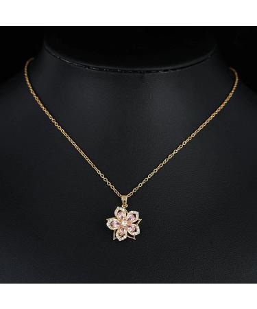 Shop Southjieling Girls' Heart Necklace - Adjustable Bauhinia-Zircon Flower Collarbone Chain | Korean Fashion for Women - Buy Online on GoSupps.com