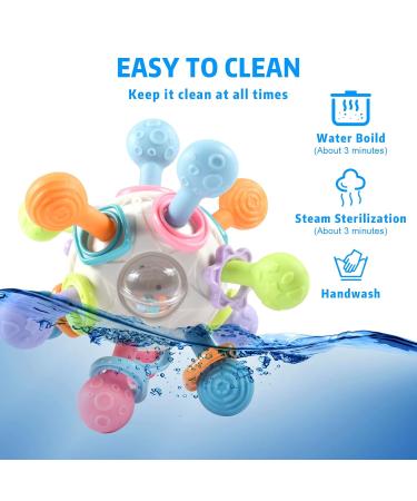 Funmo Silicone Bite Toys for Babies | Teething Rings & Gripping Balls for 3-12 Months | Safe Dental Aid for Stimulation & Relaxation - Buy Online on GoSupps.com