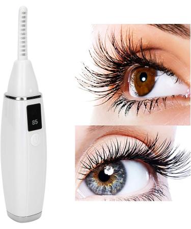Heated Eyelash Curler 2 Colors Two Gears Electric Eyelash Curler Effective Stylish Constant Temperature Control for Girls Curling Eyelashes Makeup Women(white) - Buy Online on GoSupps.com