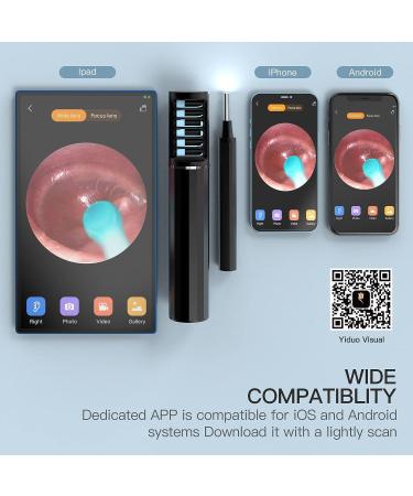 Ear Wax Removal Camera 1080P - Otoscope Ear Cleaner Kit for iPhone & iPad - Graphite Black - Buy Online on GoSupps.com