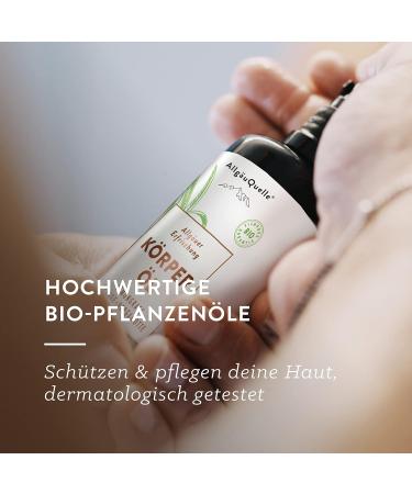 Allggequelle Bio Body Oil Set | Natural Cosmetics Gift Set | 2 x 100 ml | Nourish Dry Skin with Sesame Jojoba Avocado & Shea | Infused with Natural Essential Oils - Buy Online on GoSupps.com