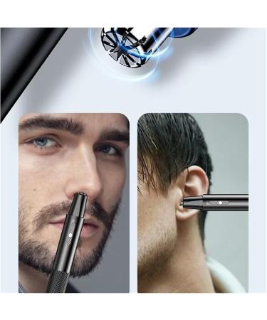 USB Electric Nose Hair Trimmer for Men - Rechargeable Washable Ear & Nose Clipper (Blue) | International Shipping - Buy Online on GoSupps.com