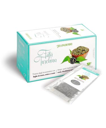 Regina di Fiori Regina di Fiori - Turquine Fairy. Herbal tea with blackberry leaves nettle and mate. 4 boxes of 15 x 3g filters (60 filters total)