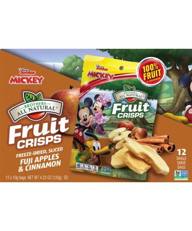 Brothers-ALL-Natural Mickey Mouse Apple-Cinnamon Fruit Crisps - 0.35oz (12 Pack) - Buy Online on GoSupps.com
