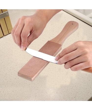 Leather Sharpener with Wooden Handle | Multifunctional DIY Craft Polish for Knives Razors & Tools - International Shipping - Buy Online on GoSupps.com