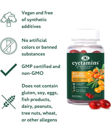 eyetamins Blue Blocker Eye Health - 60 Lutein Gummies - Ophthalmologist-Developed - Support Vision Filter Blue Light & Help Eye Strain - Promotes Sleep Focus Eyesight Vegan & Non-GMO Formula - Buy Online on GoSupps.com