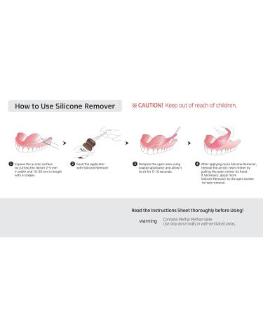 Quick & Effective E&E Denture Reline Silicone Remover Fast 10-Second Removal for Acrylic Dentures - Buy Online on GoSupps.com