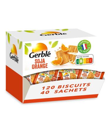 Gerblé Vitalité Biscuits Soy Orange, Without Palm Oil, 40 Pouches of 3-120 Biscuits, 1.4 kg
