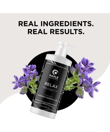 Lavender Massage Oil for Sore Muscles - Nourishing Full Body Therapy with Coconut Oil and Lavender Essential Oil - Buy Online on GoSupps.com