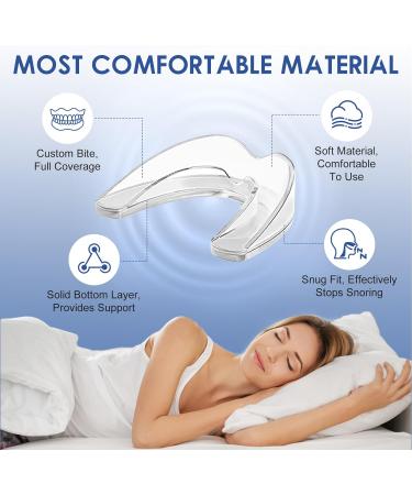 Anti Grinding Mouth Guard - Silicone Teeth Grinding Night Guard for Adults | Effective Sleep Protection | 1.8in*2.2in + 2in*2.6in - Buy Online on GoSupps.com
