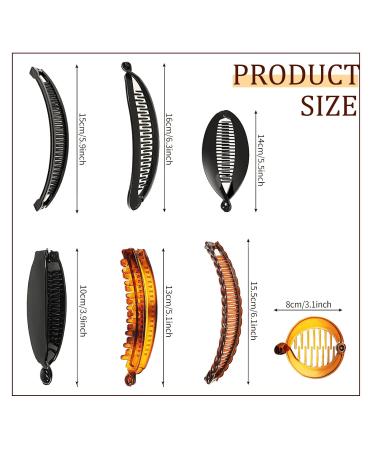 20 Piece Banana Hair Clips | Classic Wire Combs & Fishtail Double Comb for Women - Multi-Colored Styles - Buy Online on GoSupps.com