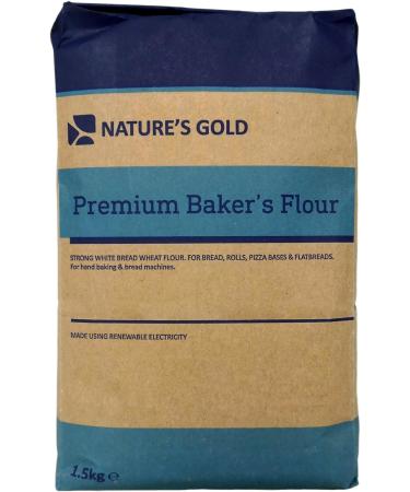 Nature's Gold Premium Baker's Strong White Bread Flour 1.5kg (Pack of 5) - Buy Online on GoSupps.com