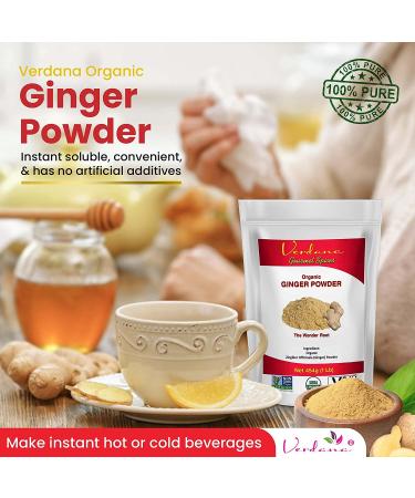 Organic Verdana Ginger Root Powder 1 Lb - USDA Kosher & Non-GMO - Fine Ground, High Purity, Gluten-Free, Keto Friendly - Buy Online on GoSupps.com