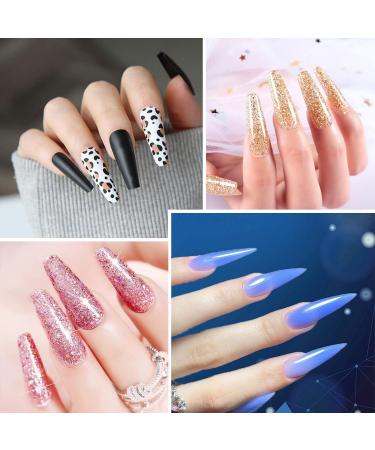 Poly Nail Gel Kit with Lamp - Nail Builder Extension Set for DIY Manicure - 10 Pink Nude Colors - Buy Online on GoSupps.com
