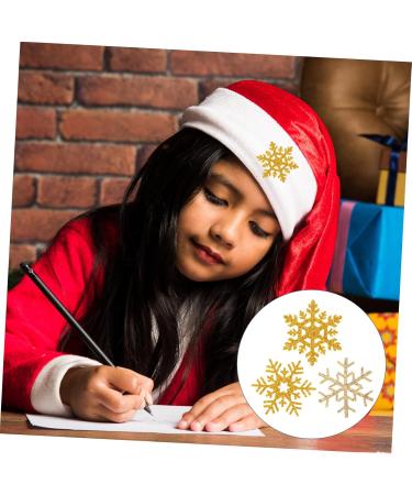Zerodeko 60 Pcs Christmas Snowflake Stickers Christmas Snowflake Ornaments Tiara Silver Onion Glitter Cloth - Buy Online on GoSupps.com
