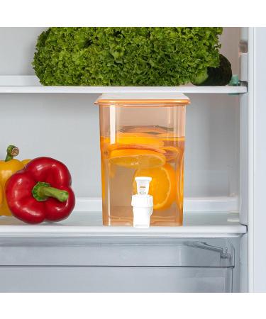 Refrigerator Cold Kettle Water Dispenser with Spout Cold Kettle with Faucet in Refrigerator Leak-Proof Water Container for Iced Tea Juice Cola Lemonade 3.6L Nanyaciv Orange - Buy Online on GoSupps.com