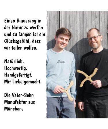 Handmade JF Bumerang - New York Dunkel Model for Beginners - Sustainable Wood Right-Handed Boomerang | Ships Internationally - Buy Online on GoSupps.com