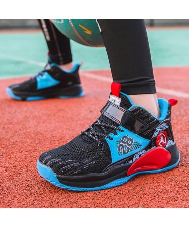 Adoff Basketball Shoes for Children | Casual Board & Sports Shoes | EU Size 35 - Black/Blue - Buy Online on GoSupps.com