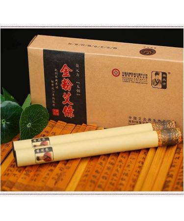 Premium Bangha Moxa Rolls 18x200mm - Gold Powder Smoking Moxa Rods for Moxibustion & Massage Therapy - Buy Online on GoSupps.com