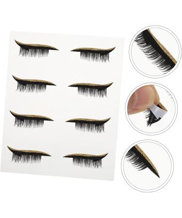Ipetboom 8 pairs Long Stickers Makeup Eyeliner Adhesive Self-adhesive Reusable Tool Up False Lash Look Women 1 count (Pack of 1) Glodenx2pcs - Buy Online on GoSupps.com