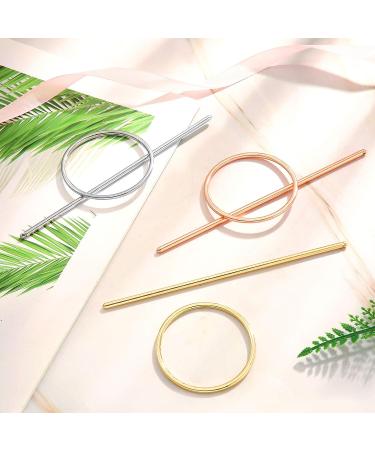 Geometric Circle Hair Clips Set - Minimalist Wedding Hair Accessories for Women - Buy Online on GoSupps.com