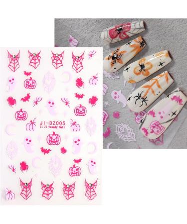 JMEOWIO 4 Sheets Halloween Pumpkin Cute Ghost Nail Art Stickers Decals Self-Adhesive Nail Supplies Nail Art Design Decoration Accessories - Buy Online on GoSupps.com