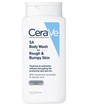 CeraVe Body Wash with Salicylic Acid | 10 Ounce | Fragrance Free Body Wash to Exfoliate Rough and Bumpy Skin |    Exclusive
