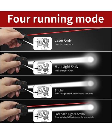 SIXRAY Pistol Light Laser Sight Gun Light 420 Lumens LED Picatinny Weaver Rail with Magnetic Charging Quick Release Strobe Function Laser Light Combo for Airsoft Handguns Pistol Rifle Red - Buy Online on GoSupps.com