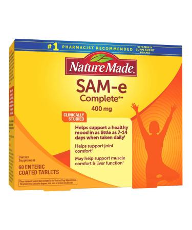 Evaxo SAM-e Complete 400 mg 60 Tablets 400 mg. of SAM-e Per Dose Helps Support a Healthy Mood in as Little as 7 14 Days When Taken Daily .B