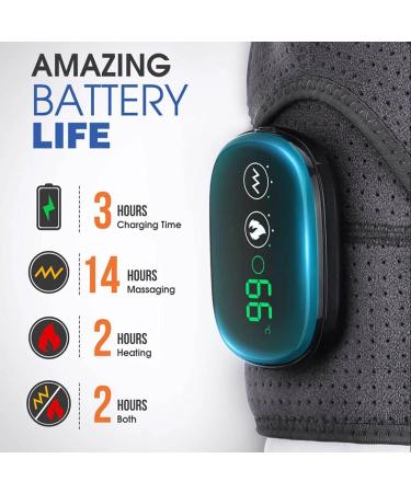 FoRes Brace Electric Shoulder Heating Pad Heat Therapy & Massage for Arthritis Pain Relief LED Display 3 Levels Ideal for International Shipping - Buy Online on GoSupps.com