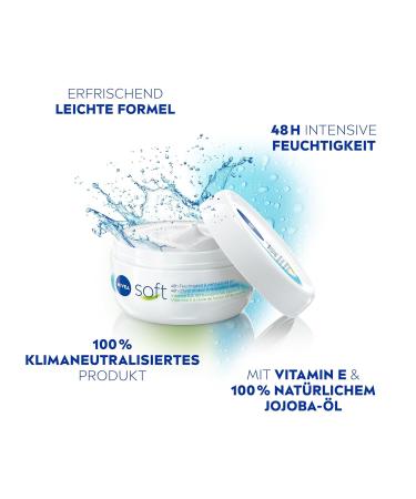 Nivea Soft Moisturizer 100ml - Refreshing Light Cream with Vitamin E & Jojoba Oil | Quick-Absorbing Skin Care (Pack of 2) - Ideal for All Skin Types - Buy Online on GoSupps.com