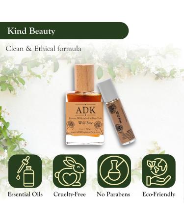 ADK Wild Rose Artisan Perfume Spray 1 oz (30 mL) Natural Hypoallergenic & Clean Perfume for Women & Men with Notes of Wild Rose Rose Geranium Clove Cinnamon & Sweetgrass 1 Fl Oz (Pack of 1) - Buy Online on GoSupps.com