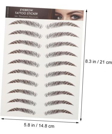 DOITOOL 9 sheets Transfers Artificial Eyebrows Temporary Tattoos Eyebrow Sticker Transfer False Stickers 21x14.7cm Brown - Buy Online on GoSupps.com
