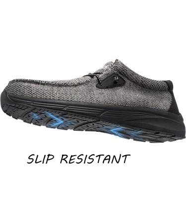 LARNMERN Slip Resistant Men's Loafers - Non Slip Work Shoes for Restaurant & Chef, Lightweight & Comfortable Slip-Ons - Size 13, Light Black - Buy Online on GoSupps.com
