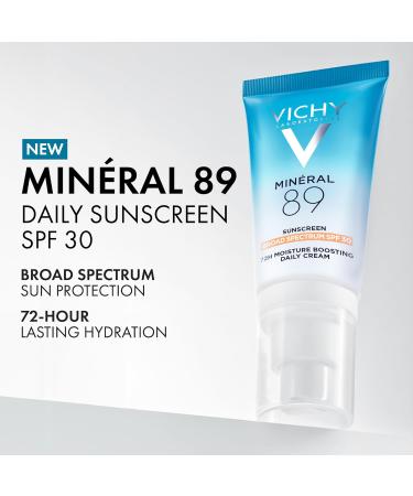 Buy Vichy Min ral 89 Face Sunscreen SPF 30 | Hydrating Daily Sunscreen with Hyaluronic Acid & Niacinamide | Oxybenzone Free | No White Cast | Travel Size | International Shipping available - Buy Online on GoSupps.com