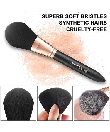 OMANIAC 12Pcs Makeup Brushes Set - Professional, Comfortable & Easy to Use for Eyeshadow, Blush, Powder, Foundation - Rose Gold & Black with Holder - Buy Online on GoSupps.com