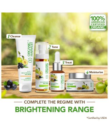 Organic Harvest Brightening Facial Kit: Kakadu Plum & Acai Berry | Pack of 5 Sachets | Facial Kit for Glowing Skin | 100% American Certified Organic Paraben Free -50gm - Buy Online on GoSupps.com