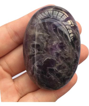 Buy Manekieko Natural Amethyst Worry Stones | Healing Crystal Massage Spa Energy Stone - Worldwide Shipping - Buy Online on GoSupps.com