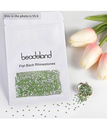Beadsland 1440 Flat Back Rhinestones - Light Green SS6 Nail Crystals for DIY Nail Art - Buy Online on GoSupps.com
