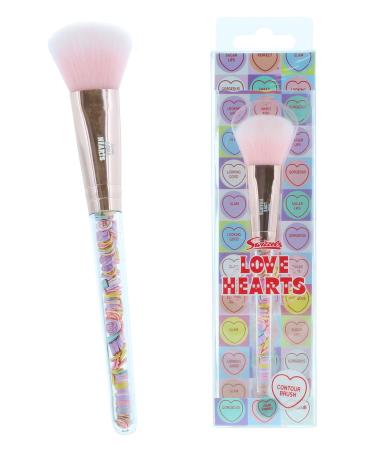 Vegan friendly baby pink contour brush filled with Love Hearts Contour Brush