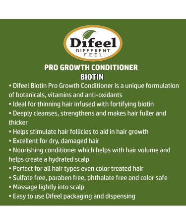 Difeel Pro-Growth Biotin Conditioner 33.8 oz - For Hair Growth and Thickening - Buy Online on GoSupps.com
