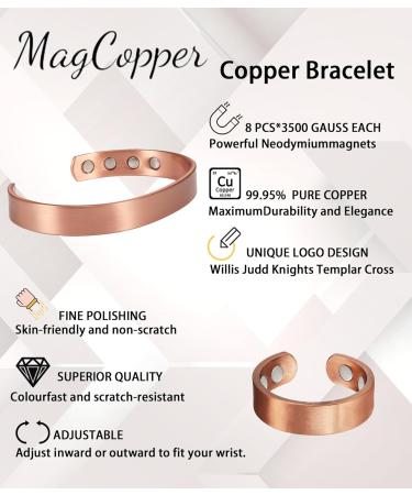Blank Copper Bracelet Ring Set for Arthritis Relief - Health Jewelry Gift - Buy Online on GoSupps.com
