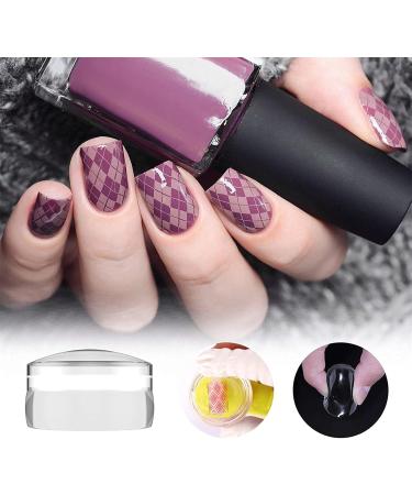 MTDBAOD Nail Art Stamper Set - Clear Silicone Jelly with Lid & Scraper for DIY French Nails | 2Pcs Transparent Nail Art Tools - Buy Online on GoSupps.com