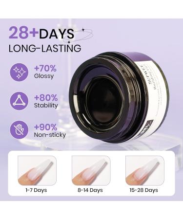  SUPWEE Solid Builder Gel 14g Pearl White 3D Nail Extension Kit Multifunctional with Chrome Powder and Silicone Pen for Home Manicure - Buy Online on GoSupps.com