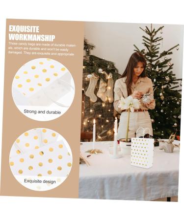 HOMSFOU 12pcs Gift Bag Dot Gifts Bags Craft Bags with Party Bags Flower Bouquet Bags Holiday Present Bag Party Favor Bags Bouquet Packaging Bag Bags with Handles Paper Candy Sugar Bag 1 count (Pack of 1) Golden - Buy Online on GoSupps.com