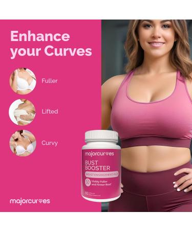 Major Curves Bust Booster Breast Enhancement Pills Natural Supplement for Breast Growth Firmness Fuller Shape Curvier Bust Rounder Cleavage Volume Boost Made in USA - Buy Online on GoSupps.com