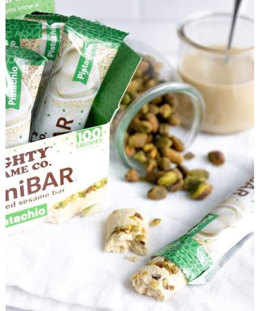 Mighty Sesame Tahini Bars with Pistachio - 2 Pack (12 Bars Total) - Healthy Snack Option - Buy Online on GoSupps.com