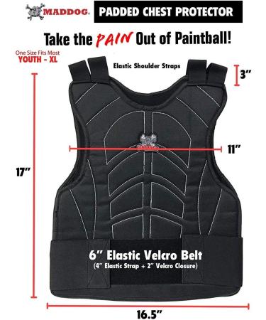 Maddog Sports Padded Chest Protector  Tactical Half Glove  & Neck Protector Combo Package Black Large / X-Large Gloves - Buy Online on GoSupps.com
